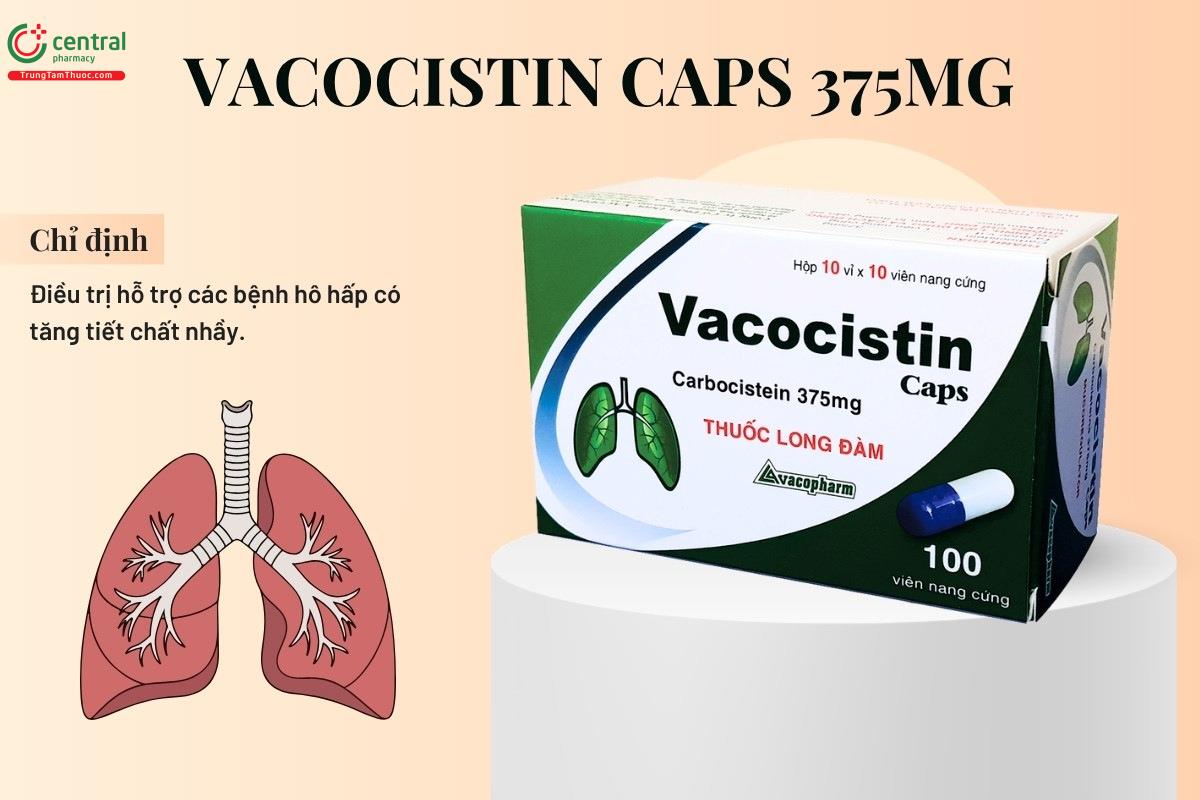 Chỉ định của thuốc Vacocistin Caps 375mg