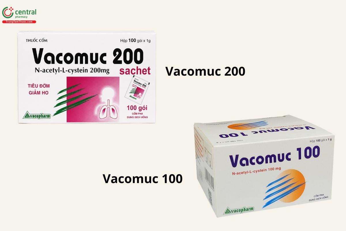 Thuốc Vacomuc 200 và thuốc Vacomuc 100