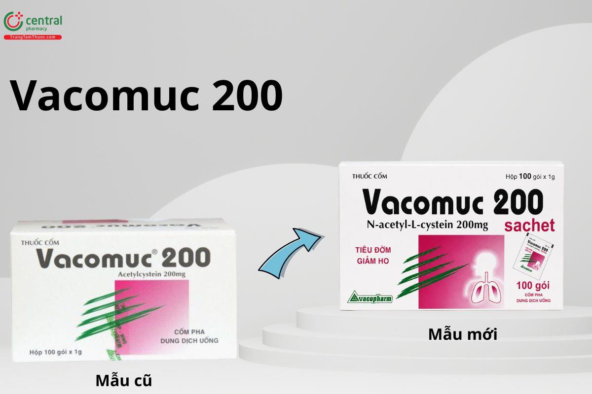 Thuốc Vacomuc 200 - mẫu mã mới