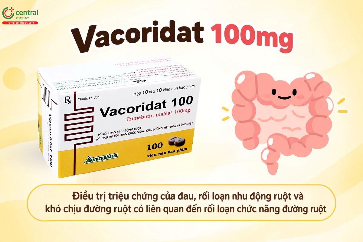 Chỉ định của thuốc Vacoridat 100mg