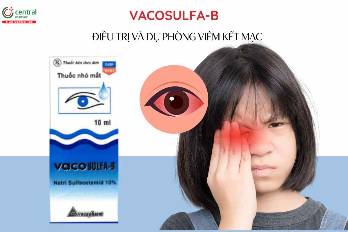 Chỉ định của Thuốc nhỏ mắt Vacosulfa-B