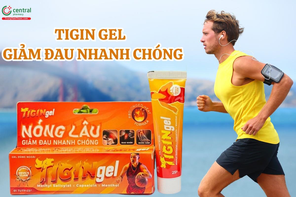 Tigin Gel 25g - Hỗ trợ giảm đau xương khớp, mỏi cơ ở người cao tuổi hoặc vận động mạnh