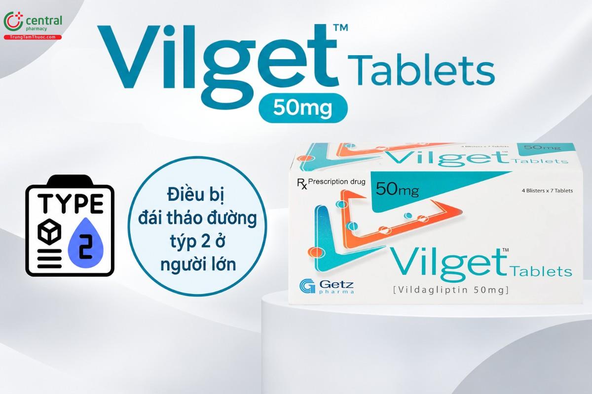 Chỉ định của thuốc Vilget Tablets 50mg