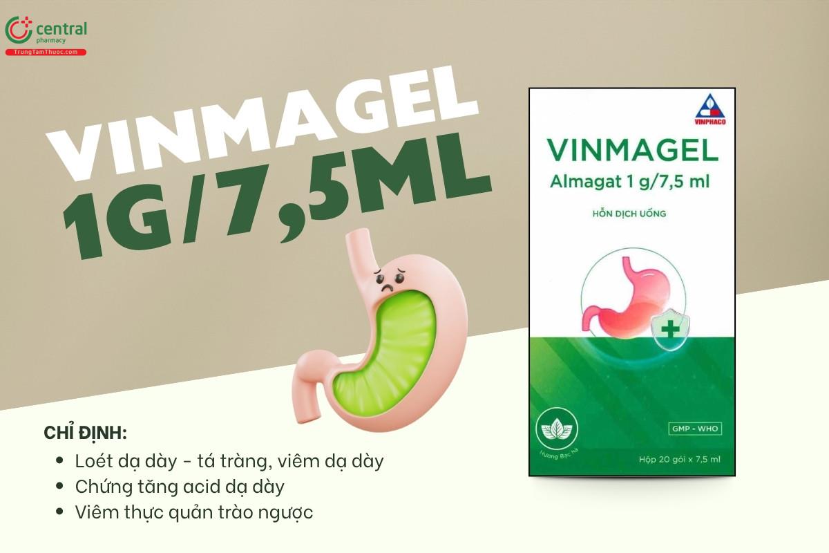 Chỉ định của thuốc Vinmagel 1g/7,5ml