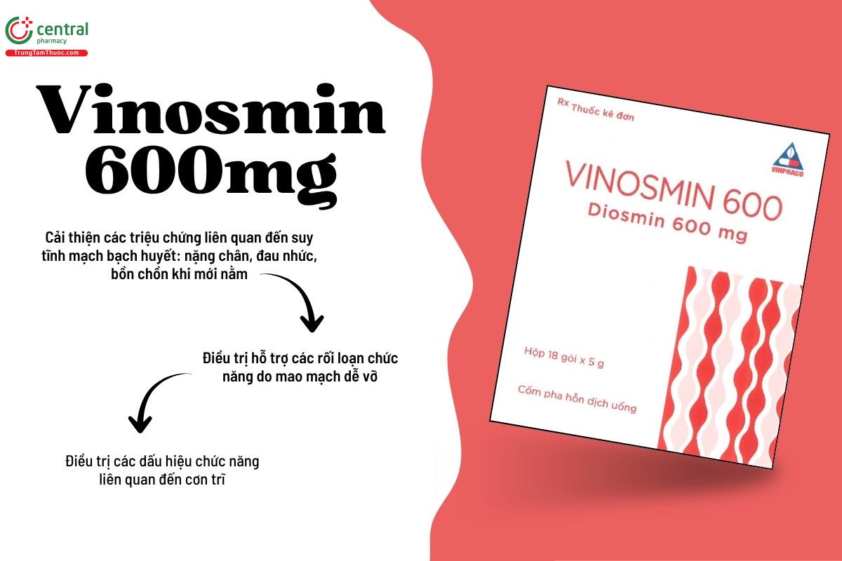 Chỉ định của thuốc Vinosmin 600mg