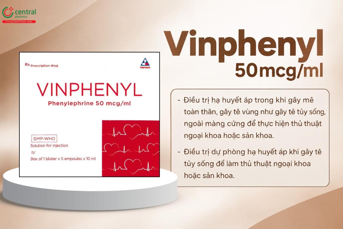 Chỉ định của thuốc Vinphenyl 50mcg/ml