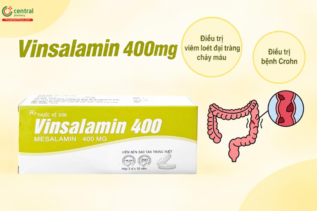 Chỉ định của thuốc Vinsalamin 400mg