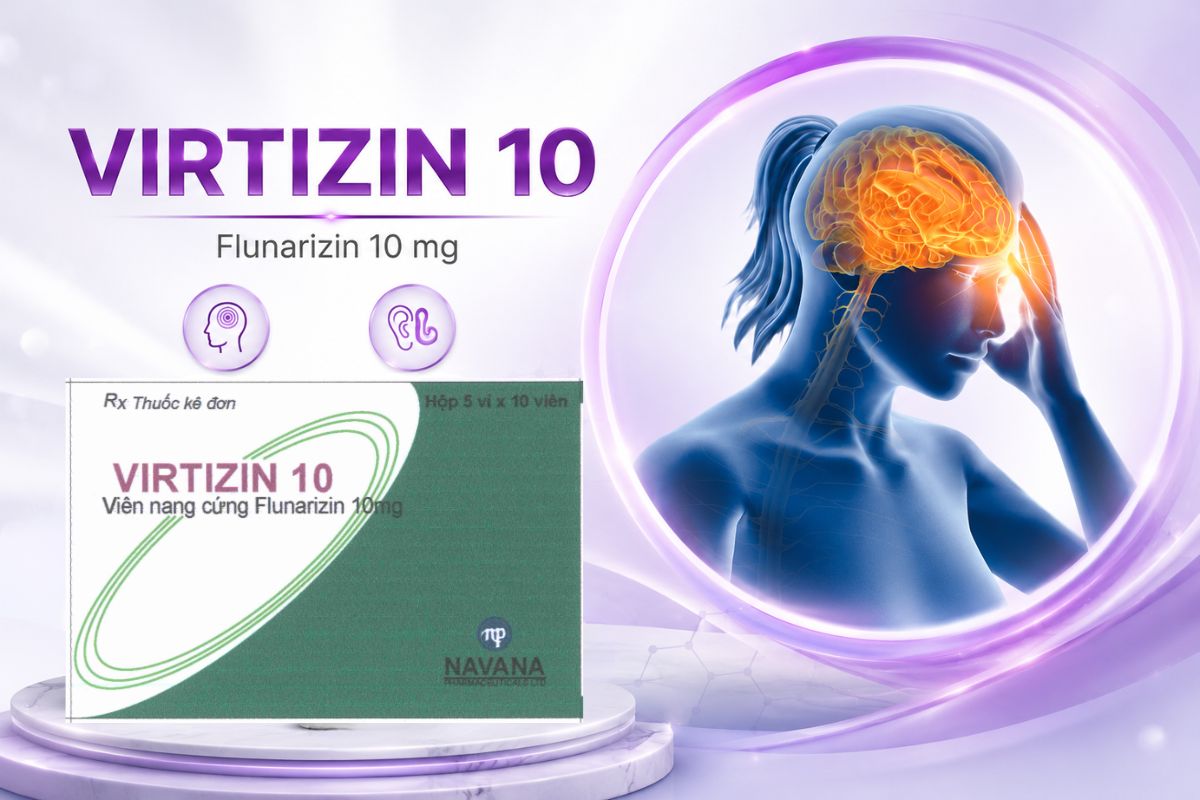 Thuốc Virtizin 10 điều trị chóng mặt tiền đình và dự phòng đau nửa đầu 