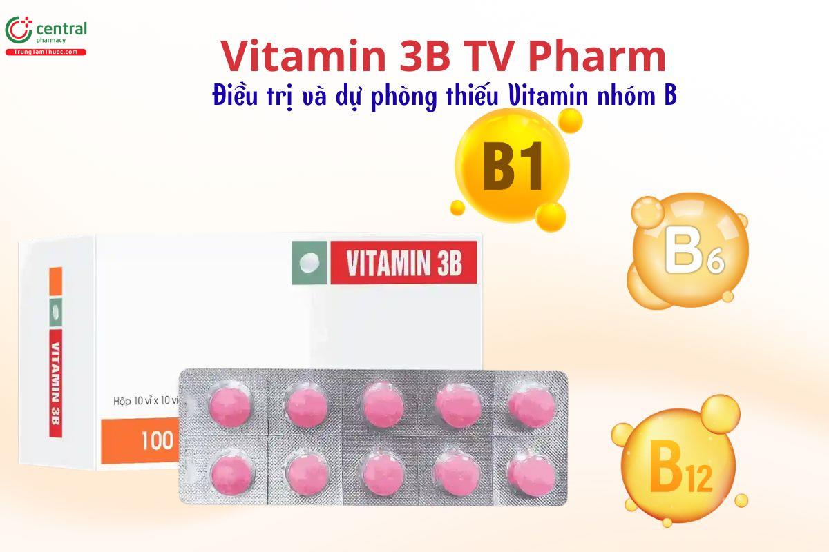 Thuốc Vitamin 3B TV Pharm điều trị các bệnh lý do thiếu vitamin nhóm B