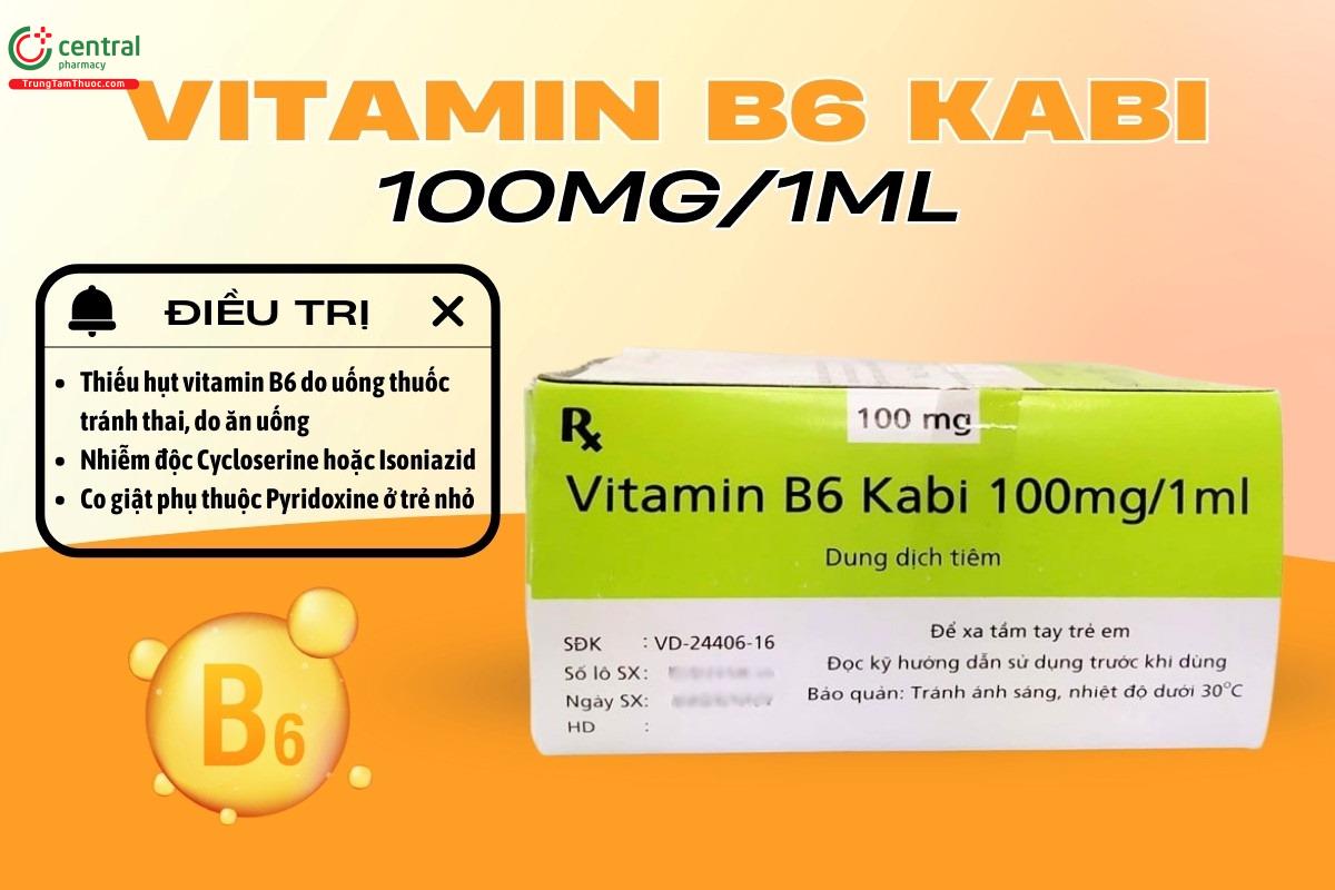 Chỉ định của thuốc Vitamin B6 Kabi 100mg/1ml