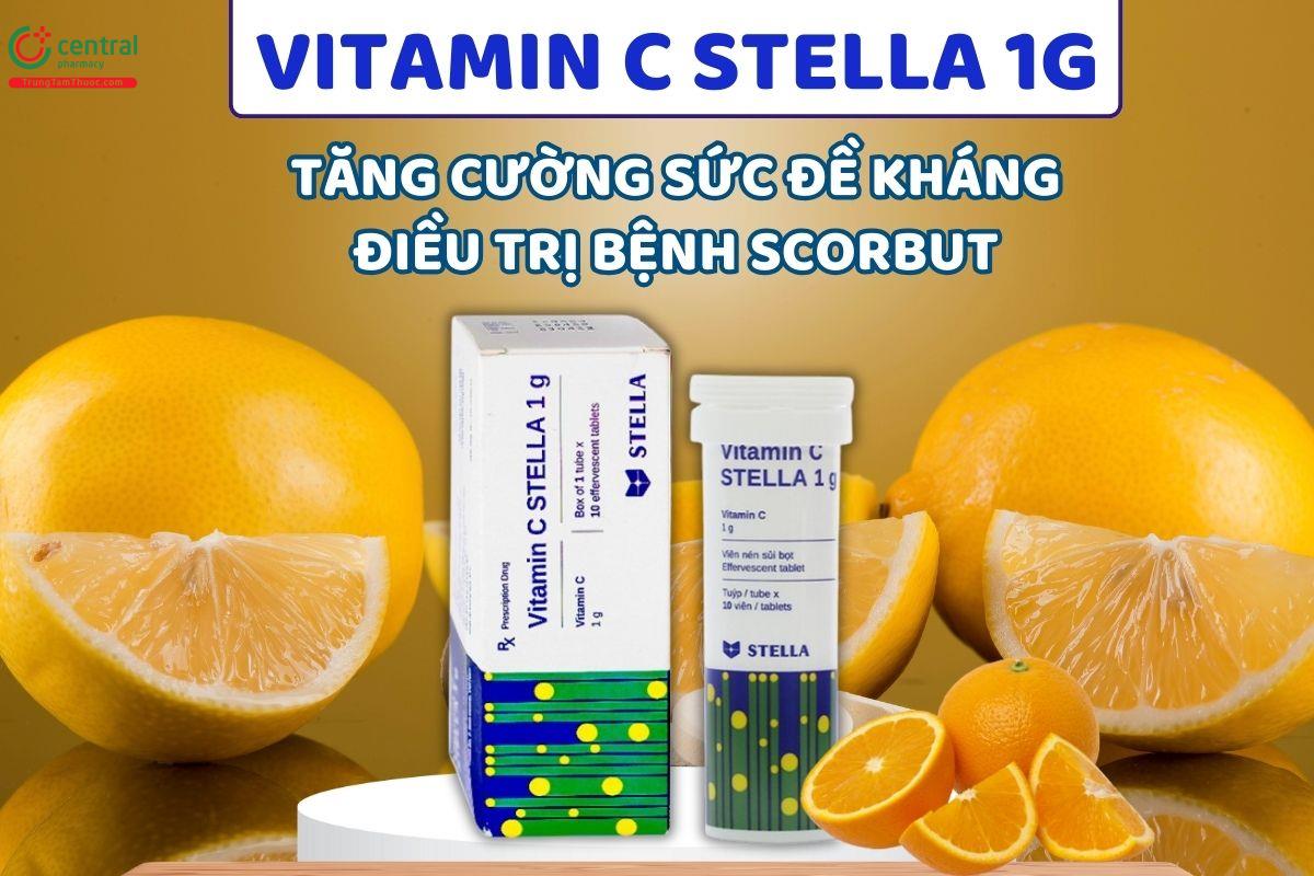 Thuốc Vitamin C Stella 1g tăng cường sức đề kháng