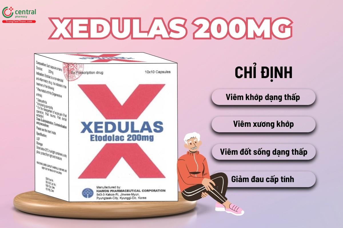 Chỉ định của thuốc Xedulas 200mg
