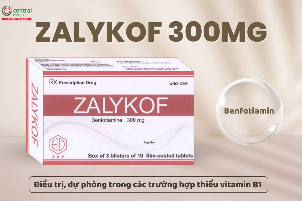 Thuốc Zalykof 300mg điều trị, dự phòng trong các trường hợp thiếu vitamin B1 