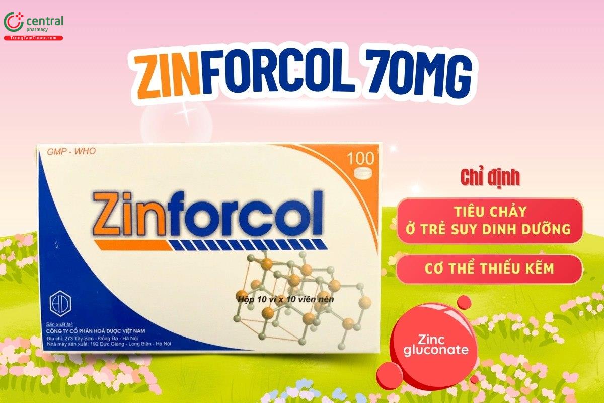 Chỉ định của thuốc Zinforcol 70mg
