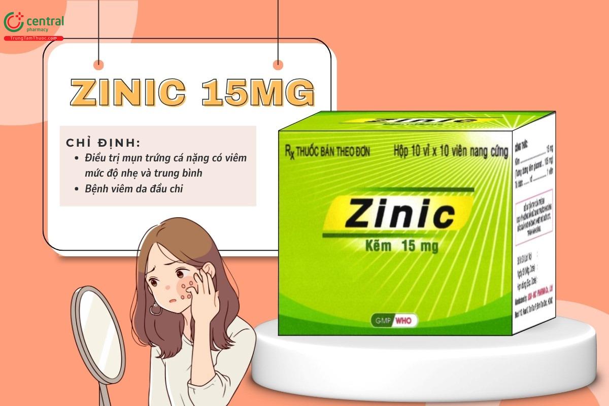Chỉ định của thuốc Zinic 15mg