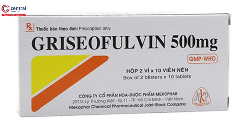 Hình ảnh thuốc Griseofulvin 500mg