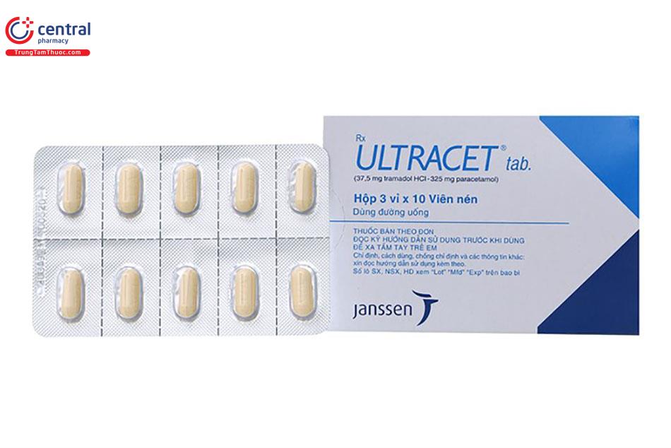 Thuốc giảm đau Ultracet chứa hoạt chất Tramadol.