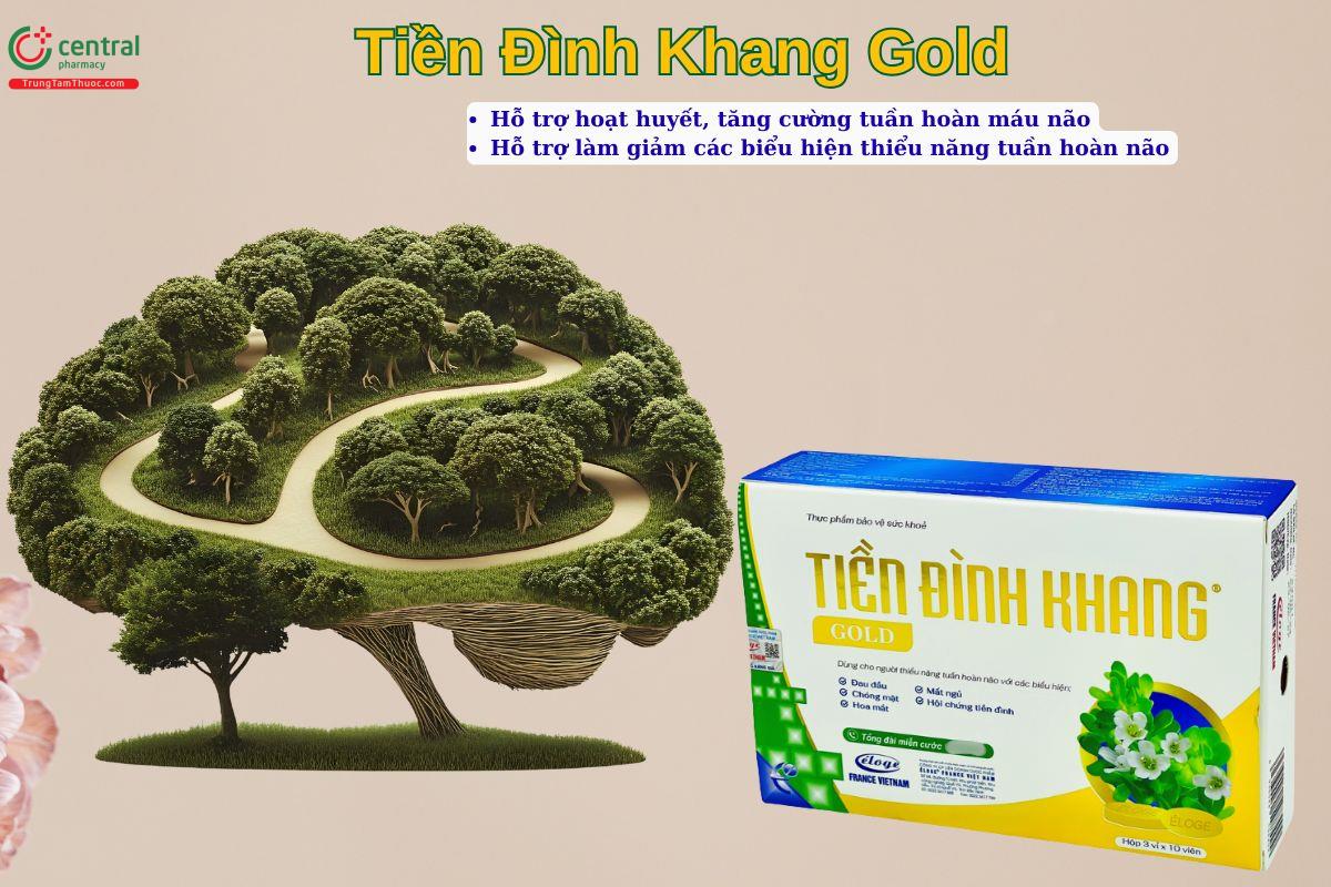 Viên uống Tiền Đình Khang Gold giúp hỗ trợ tăng cường tuần hoàn máu não