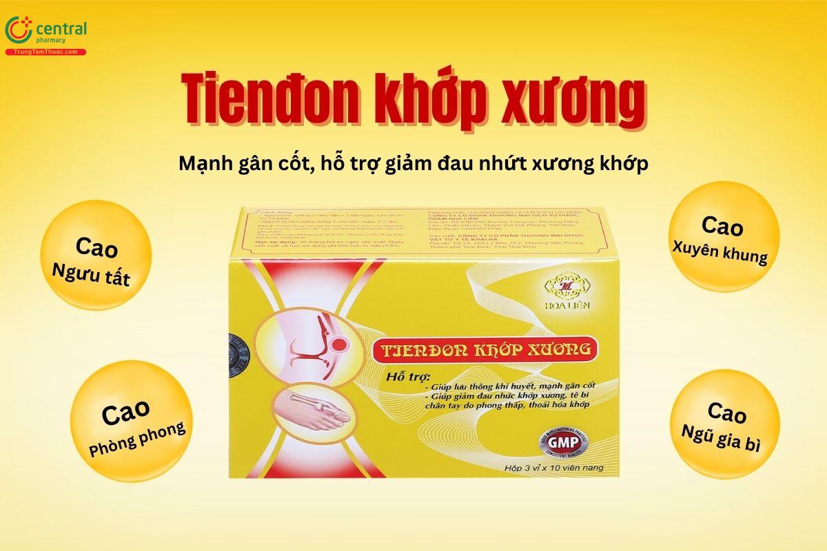 Tienđon khớp xương hỗ trợ mạnh gân cốt, giảm đau nhức xương khớp