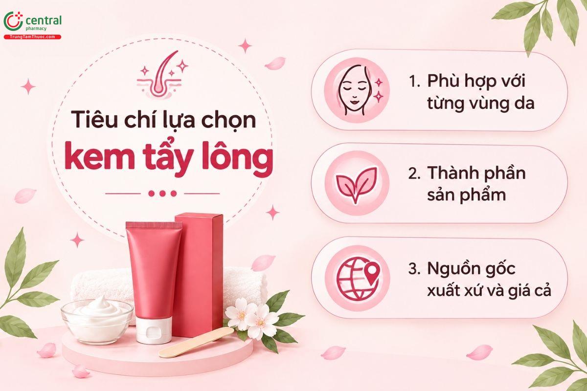 Tiêu chí chọn kem tẩy lông