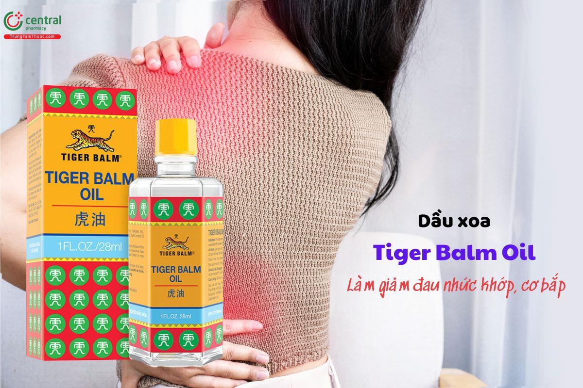 Thuốc xoa bóp Tiger Balm Oil làm giảm đau nhức, đau cơ bắp