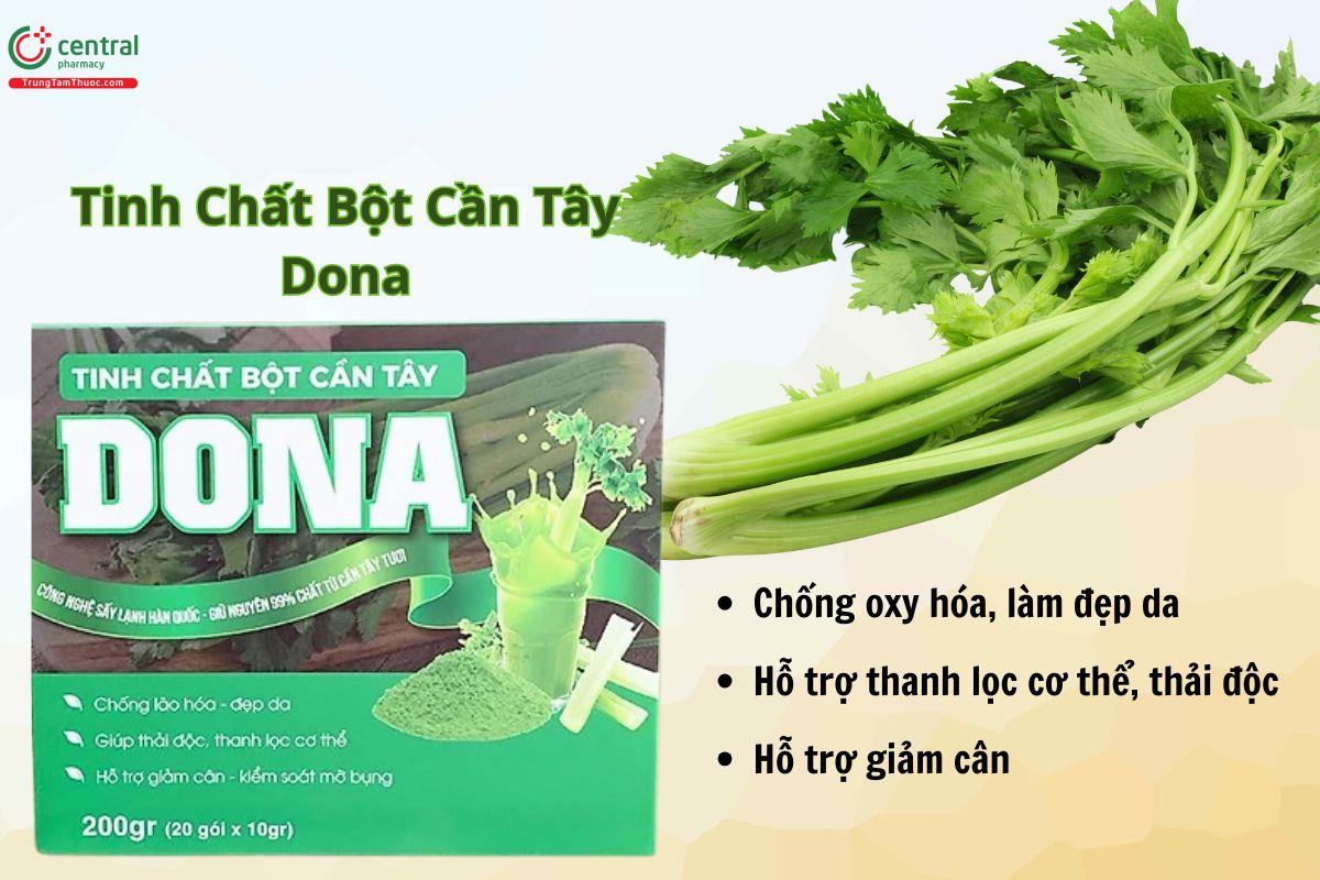 Tinh chất bột Cần Tây Dona hạn chế lão hóa da, giúp da sáng mịn