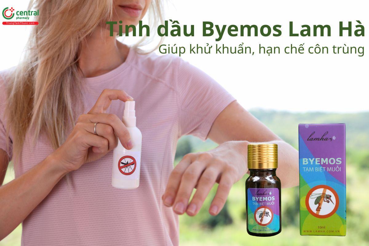 Tinh dầu Byemos Lam Hà giúp khử khuẩn, hạn chế côn trùng