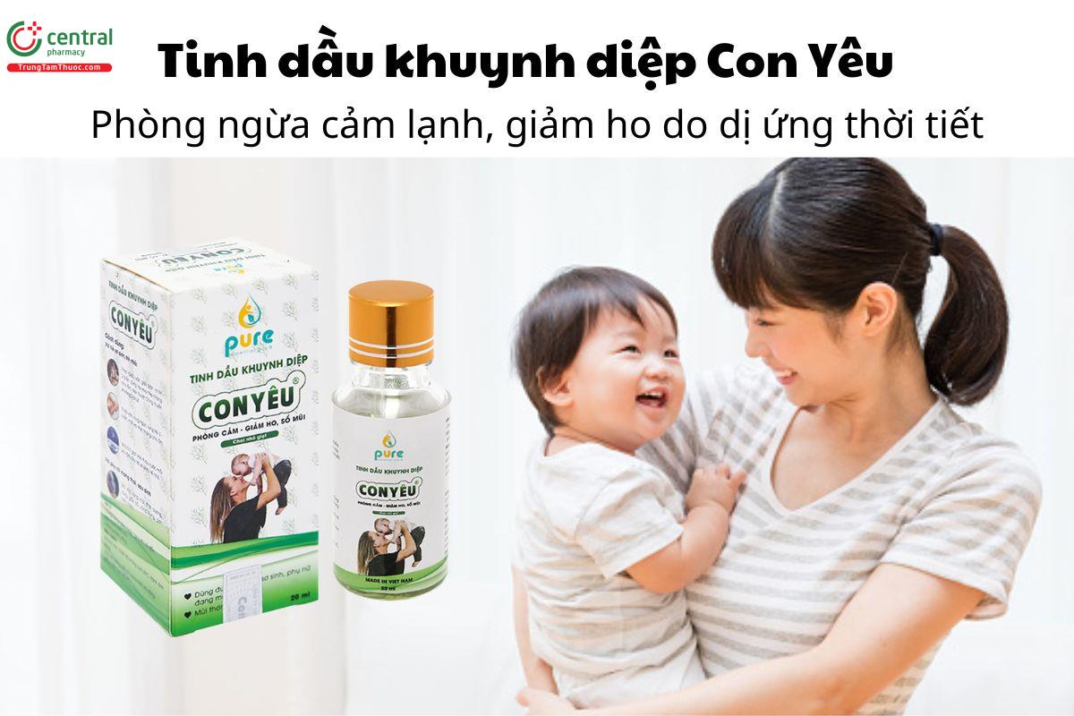 Tinh dầu khuynh diệp Con Yêu phòng ngừa cảm lạnh, giảm ho do dị ứng thời tiết