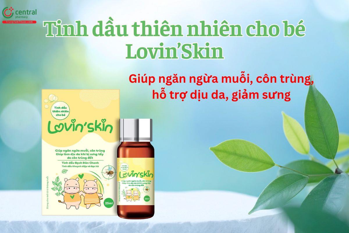 Tinh dầu thiên nhiên cho bé Lovin’Skin giúp làm dịu da do côn trùng đốt