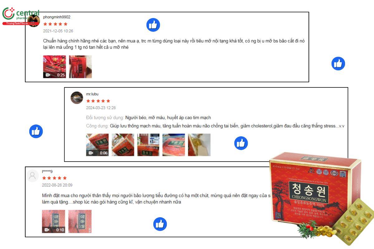 Đánh giá của người dùng về Tinh dầu Thông đỏ CheongSongWon