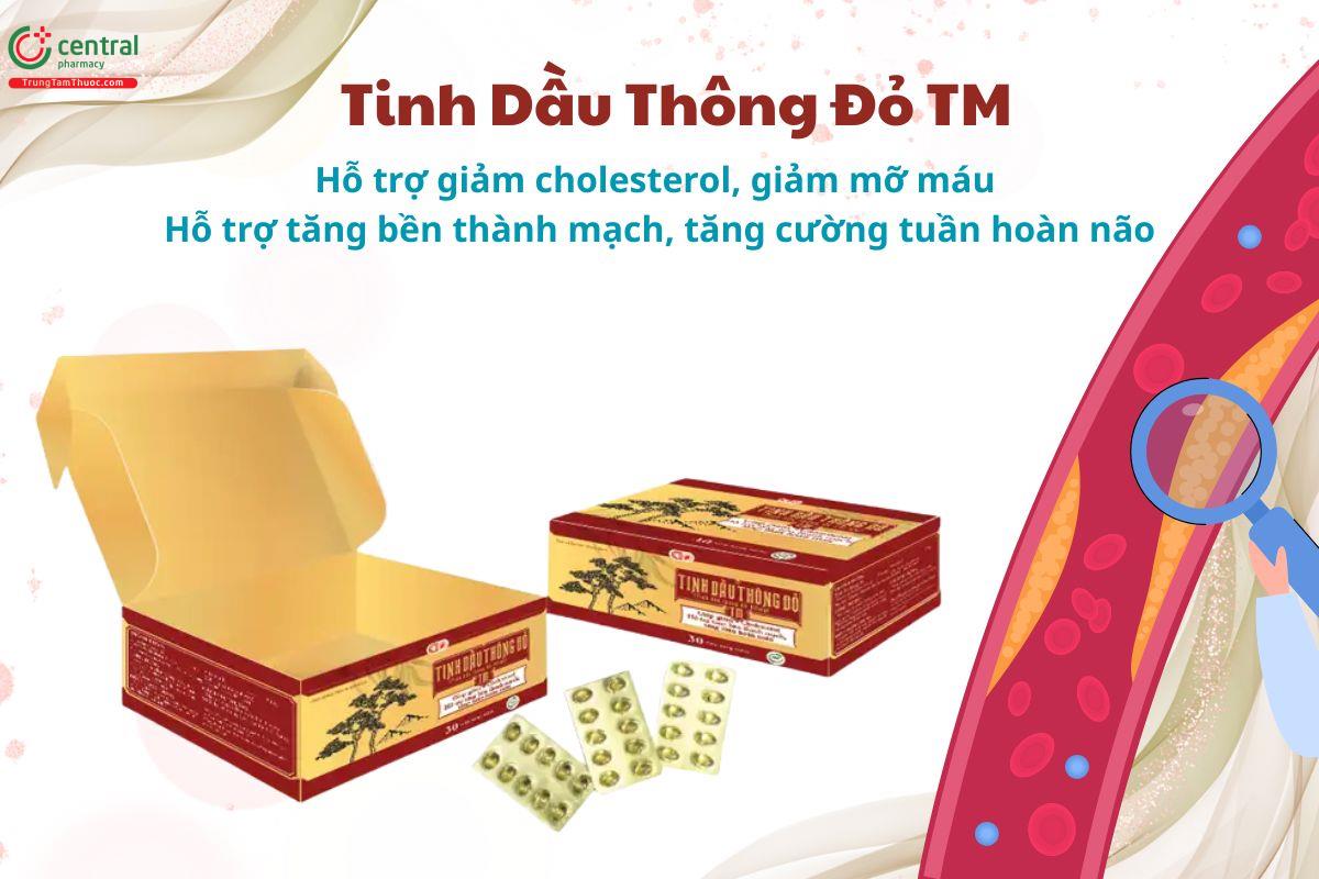 Tinh Dầu Thông Đỏ TM - Giảm mỡ máu, tăng sức bền thành mạch