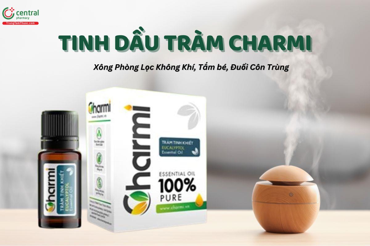 Tinh dầu tràm Charmi 10ml giúp giảm chứng cảm cúm, giữ ấm cơ thể