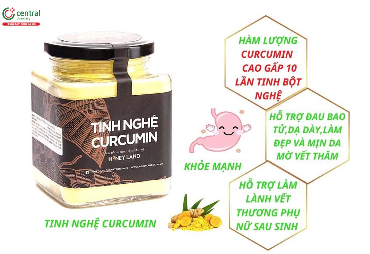 Tinh nghệ Curcumin Honey Land 100g giúp bảo vệ gan