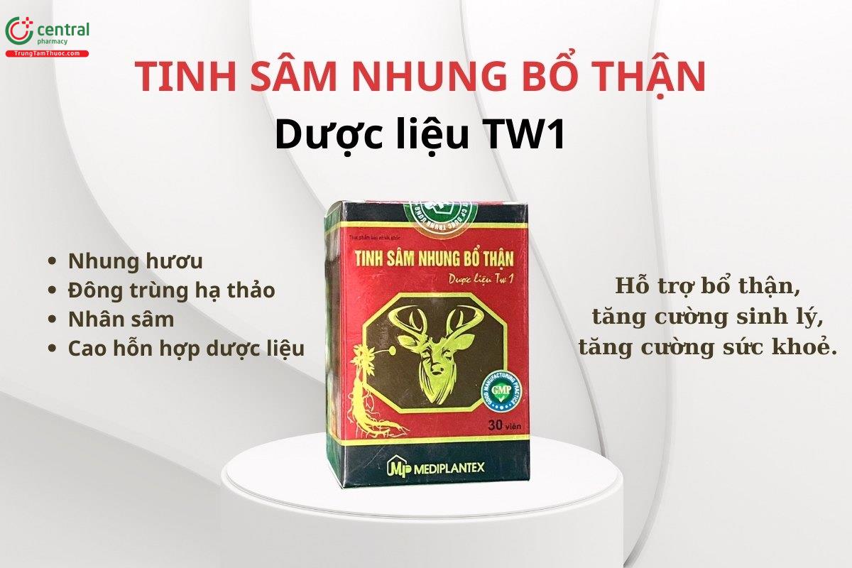 Tinh sâm nhung bổ thận dược liệu TW1