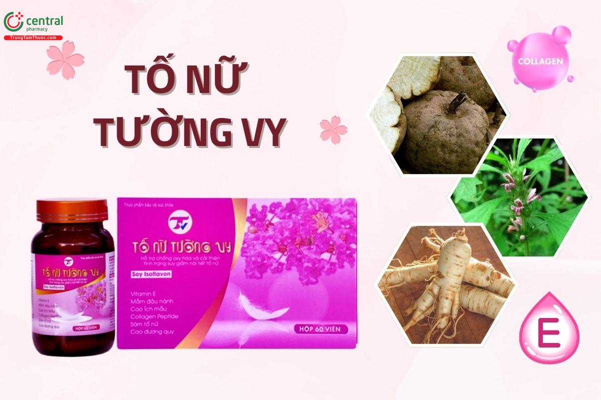 Tố Nữ Tường Vy hỗ trợ tăng cường nội tiết tố nữ, ngăn ngừa lão hóa da