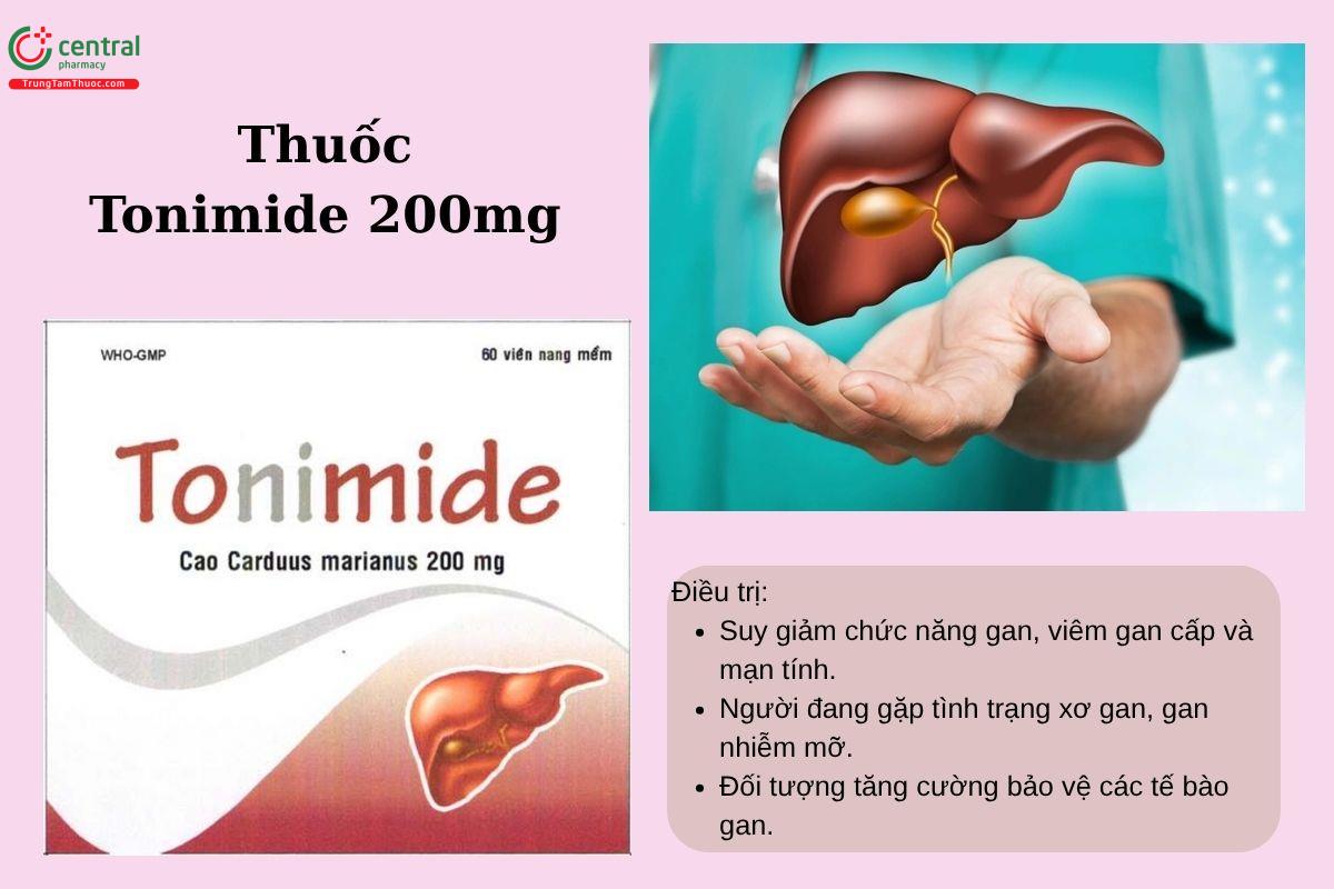 Chỉ định của thuốc Tonimide 200mg