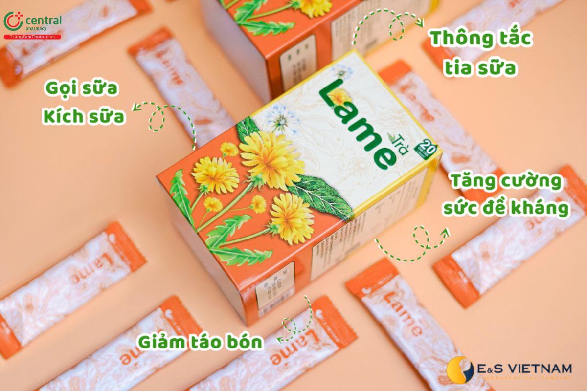 rà lợi sữa Lame hỗ trợ tăng cường gọi sữa về nhanh, nhiều và cải thiện tắc tia sữa