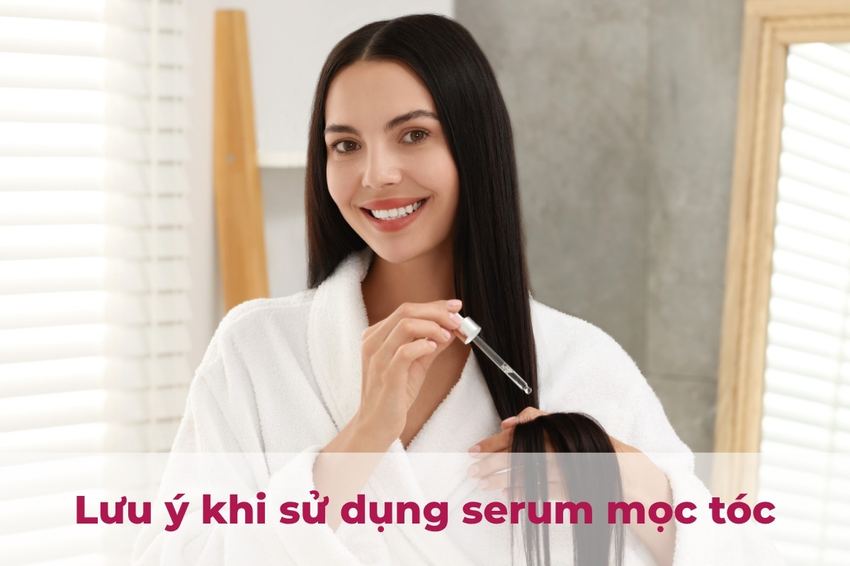 Tránh thức khuya khi dùng serum mọc tóc