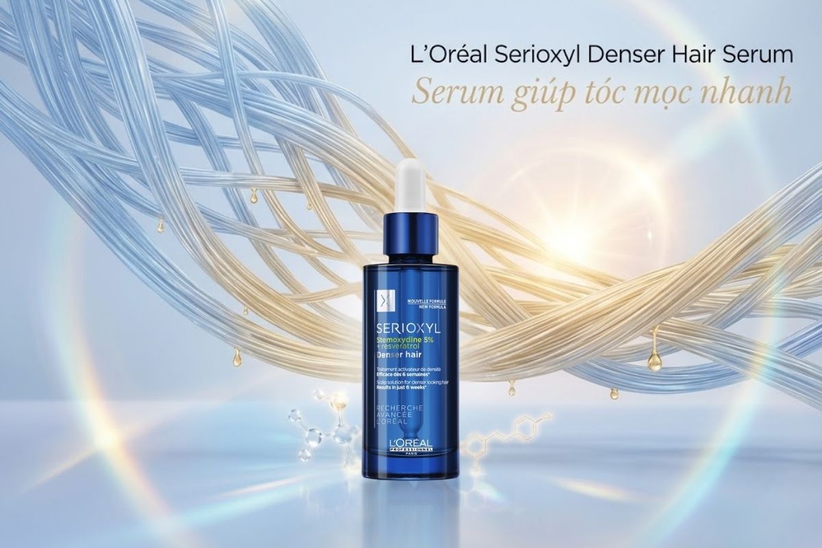 Serum mọc tóc L’Oréal Serioxyl Denser Hair cấp ẩm cho tóc