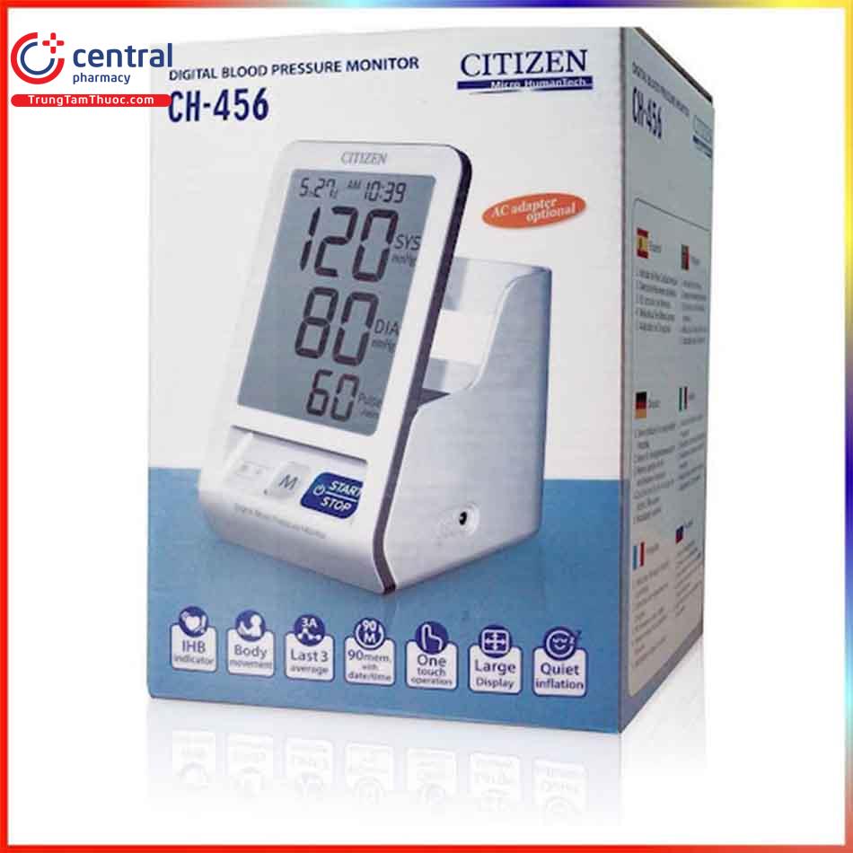 Máy đo huyết áp điện tử bắp tay Citizen CH-456