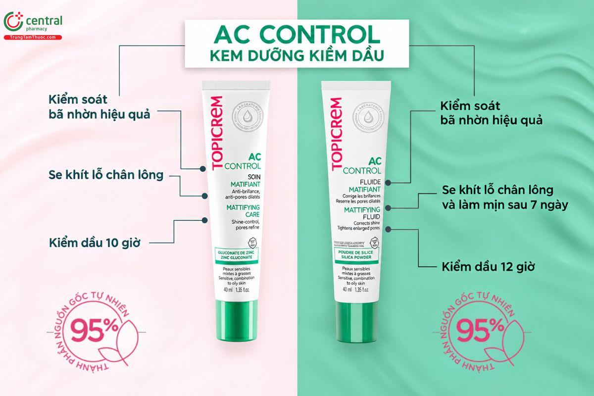 Topicrem AC CONTROL Mattifying Fluid mẫu mới