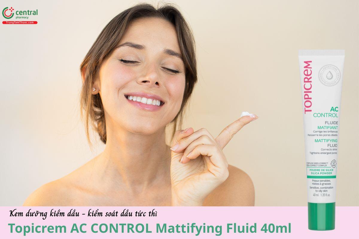 Kem dưỡng ẩm, giảm bóng nhờn Topicrem AC CONTROL Mattifying Fluid 40ml