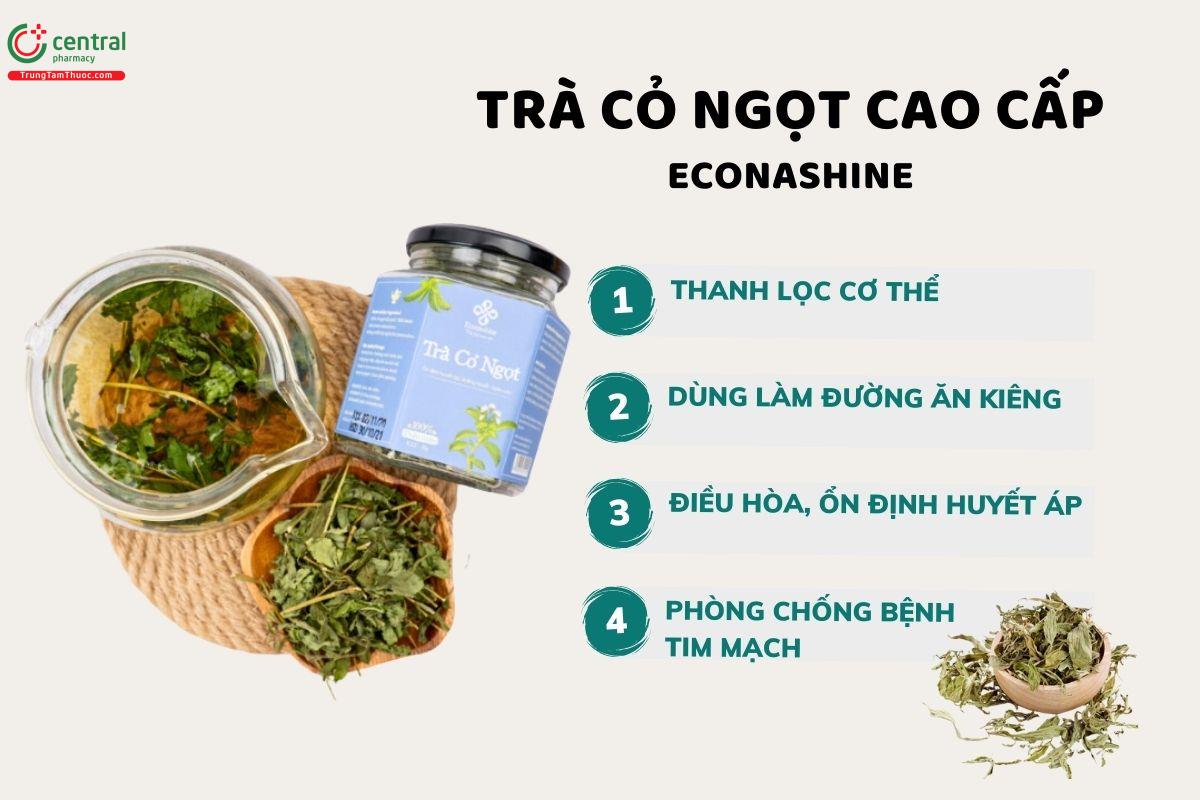 Trà cỏ ngọt Econashine (Lọ thủy tinh) có tác dụng gì?