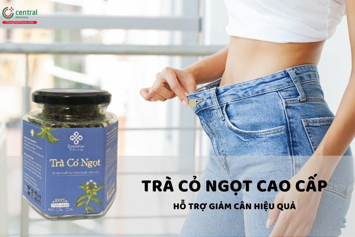 Trà cỏ ngọt Econashine (Lọ thủy tinh) giúp hỗ trợ giảm cân an toàn, hiệu quả