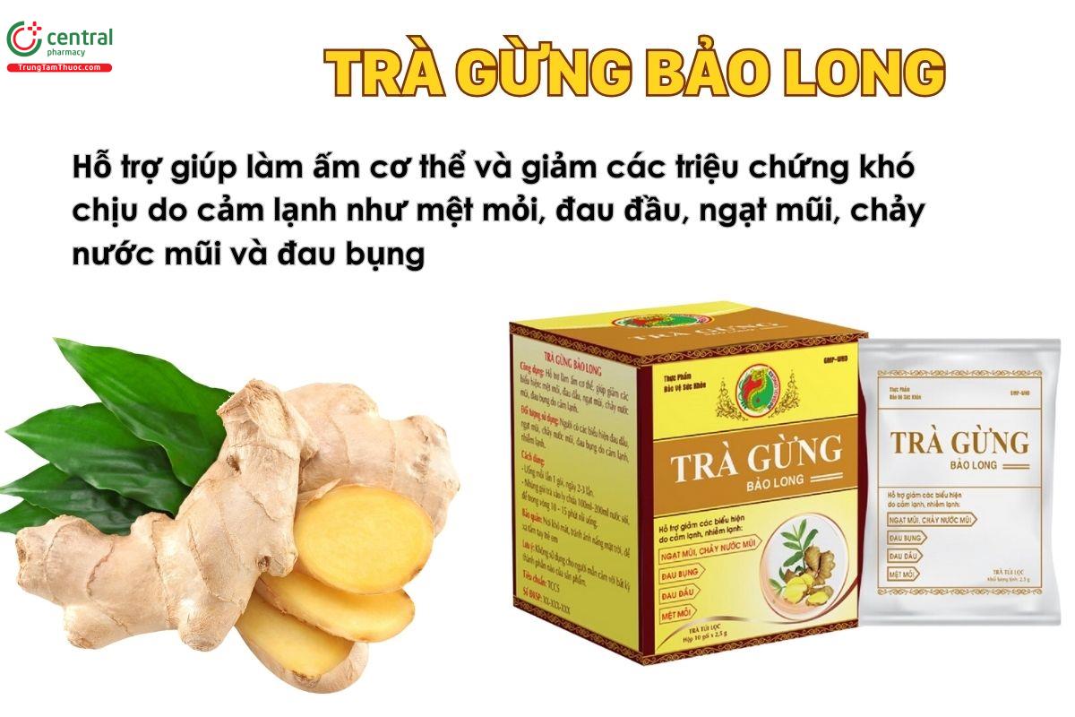 Trà Gừng Bảo Long làm ấm cơ thể, giảm các triệu chứng do cảm lạnh