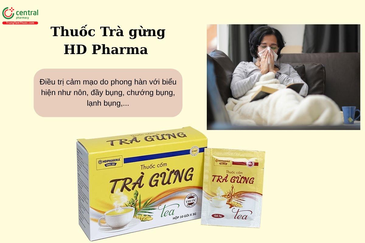 Chỉ định của thuốc Trà gừng HD Pharma