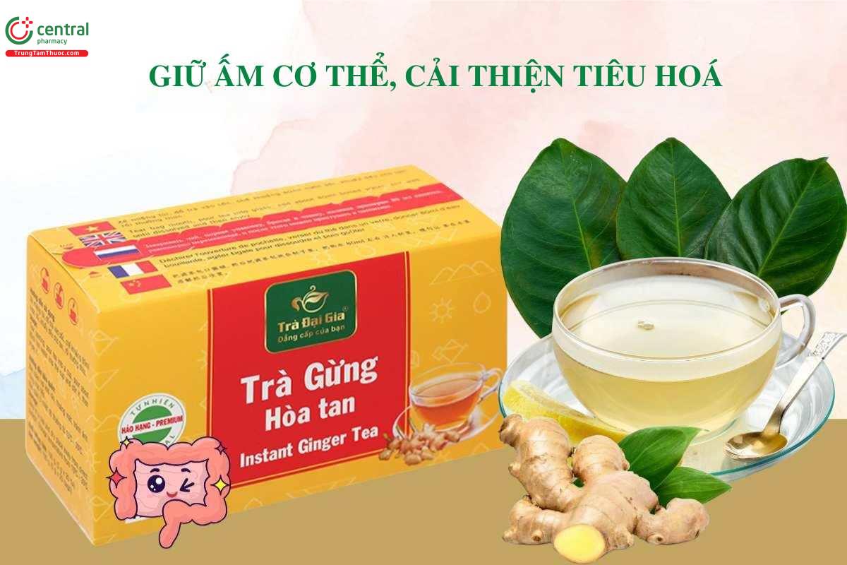 Công dụng của Trà Gừng Hòa Tan Đại Gia 