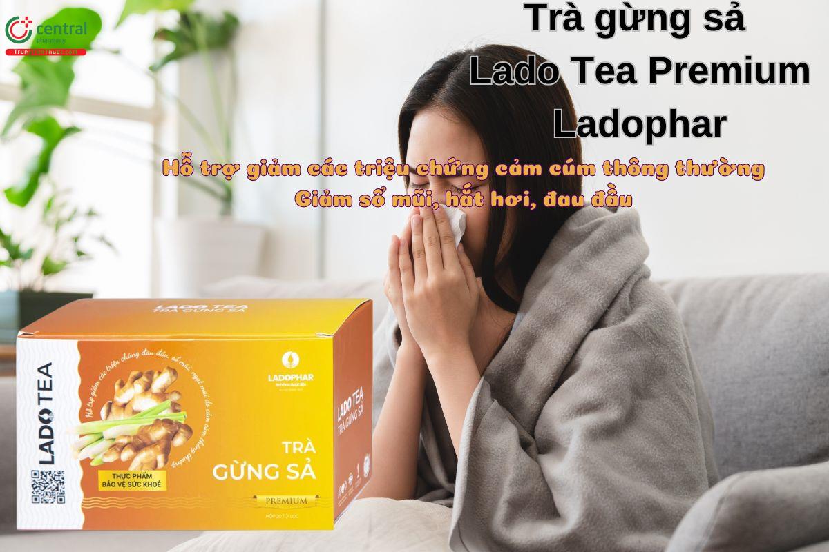 Lado Tea Trà Gừng Sả giảm các triệu chứng cảm lạnh thông thường