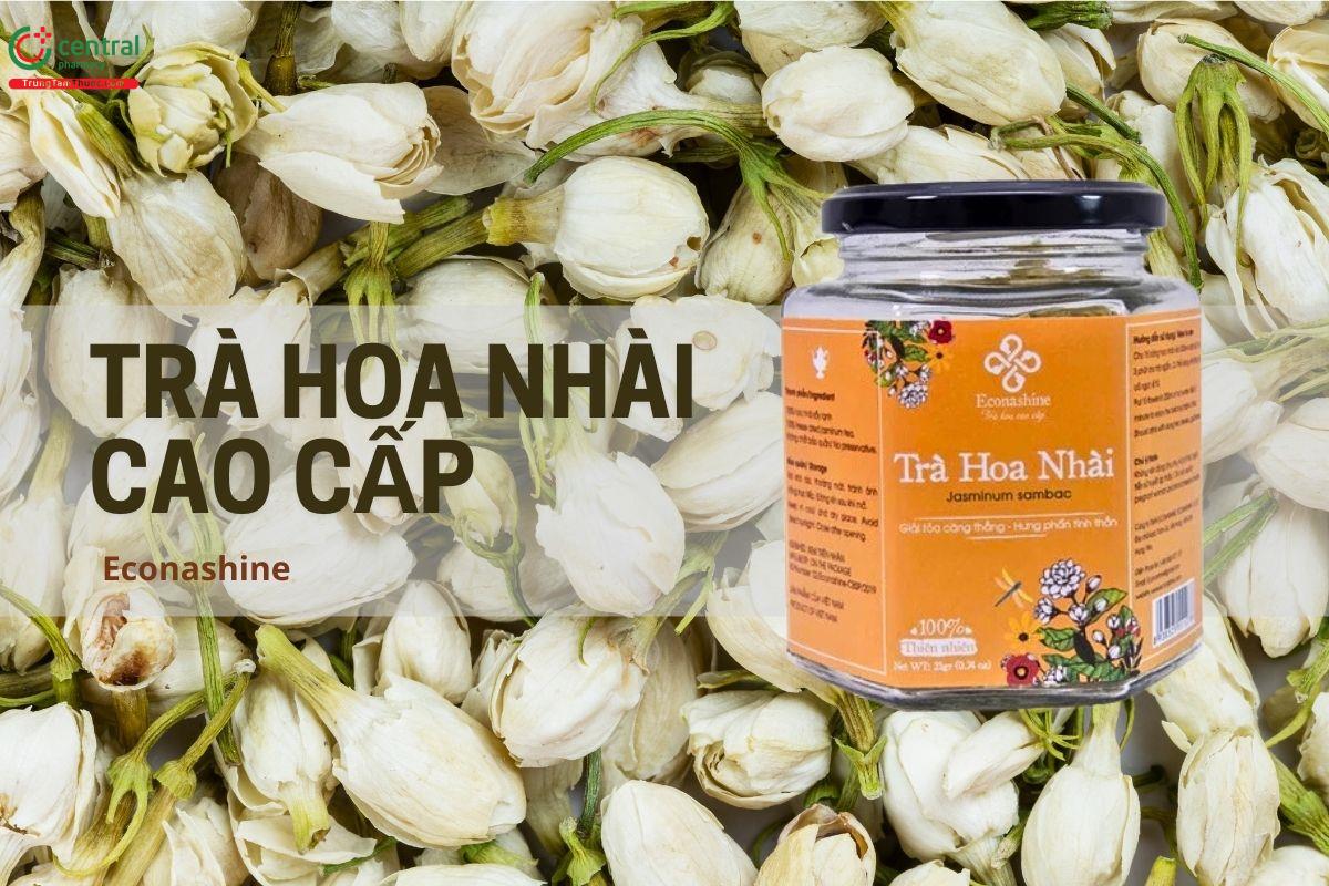 Trà hoa nhài Econashine (Lọ thủy tinh) giảm mệt mỏi, tăng đề kháng