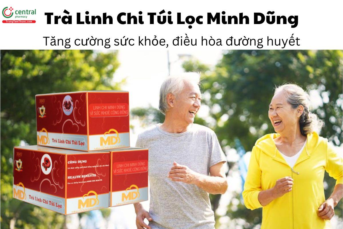 Trà Linh Chi Túi Lọc Minh Dũng - Tăng cường sức khỏe, điều hòa đường huyết